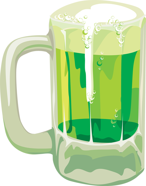 Vintage Green Beer Clip Art Free - St Patricks Day Beer Clip Art (470x600)