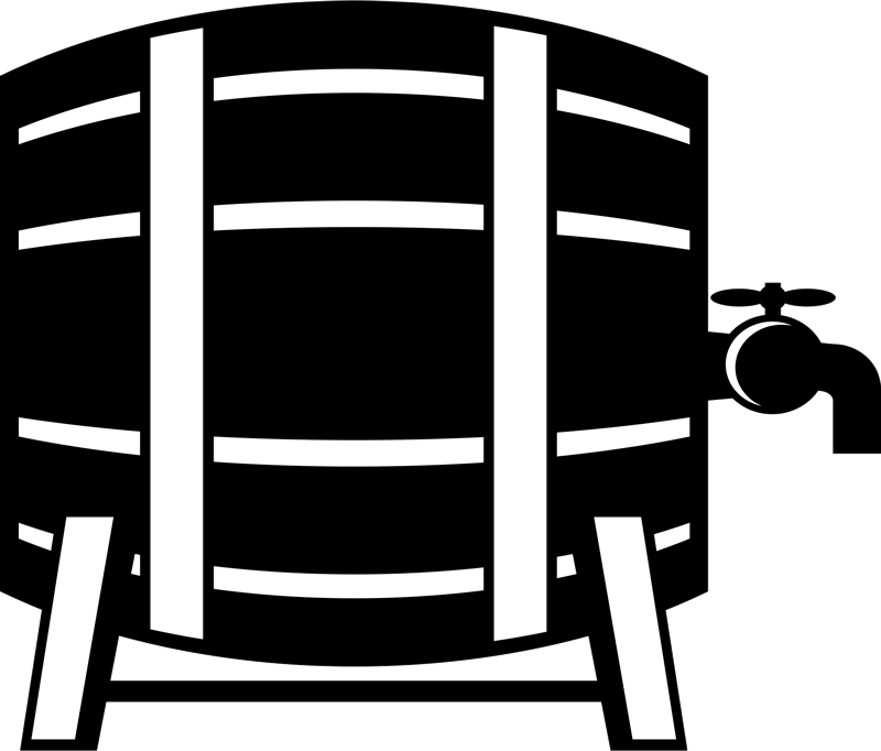 Vintage Wooden Beer Barrel Rubber Stamp - Beer Icons (800x682)