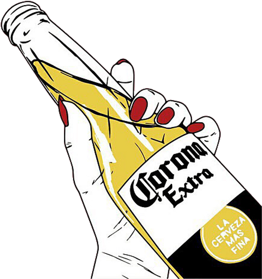Beer Corona Night Party Summer Beach Art Remixit Freet - Pop Art Corona (1024x1024)