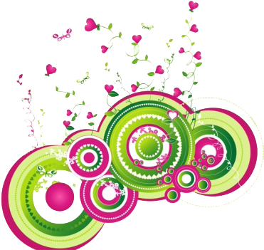 Vector Floral Background Png Free Photo Editing Effects - Abstract Circles Beach Bag, Adult Unisex, Natural (425x366)