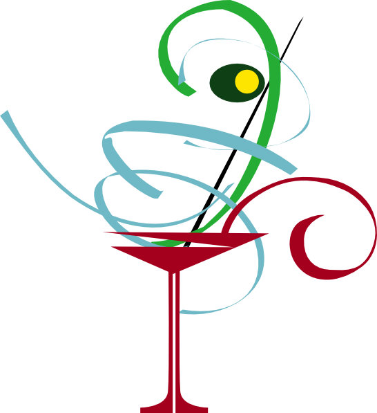 Martini Clip Art At Clker - Cocktail Glass (546x597)