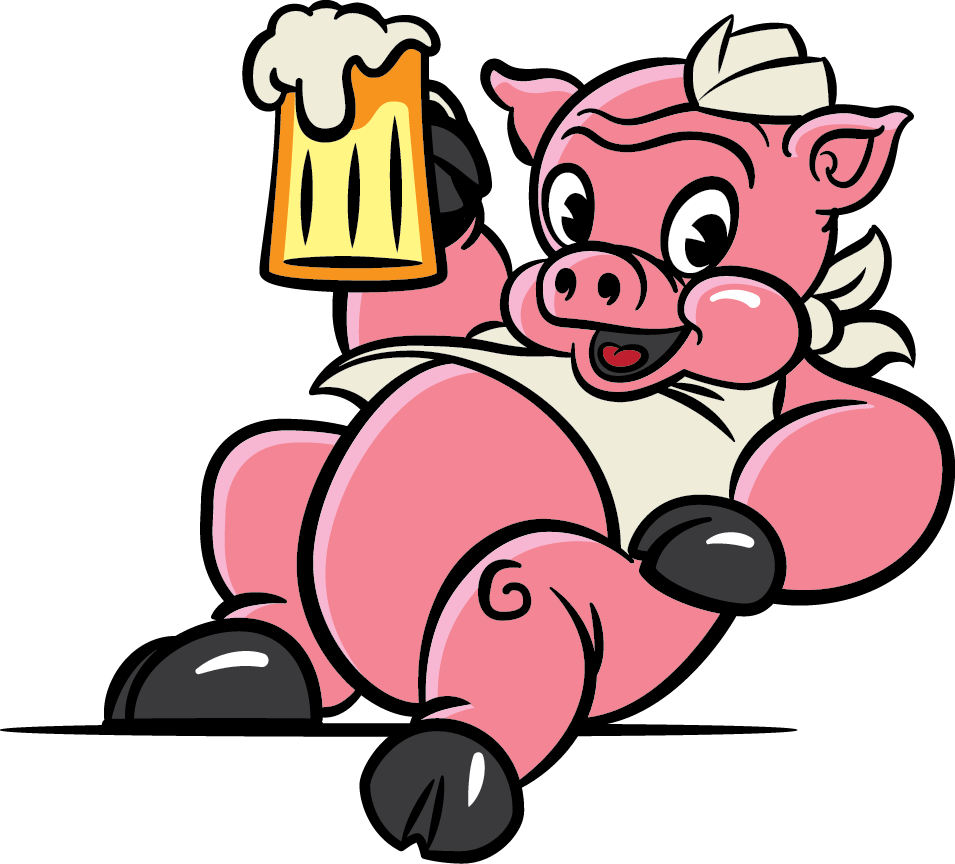 Enjoy A Boozy Weekend At Adelaide Beer And Bbq Fest - Cartoon Pig Drinking Beer (955x864)
