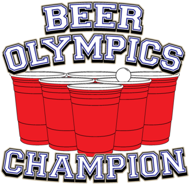 Beerlympics Champion Red Cups Beer Pong Drinking Parody - Olympics Drinking Shirt (480x456)