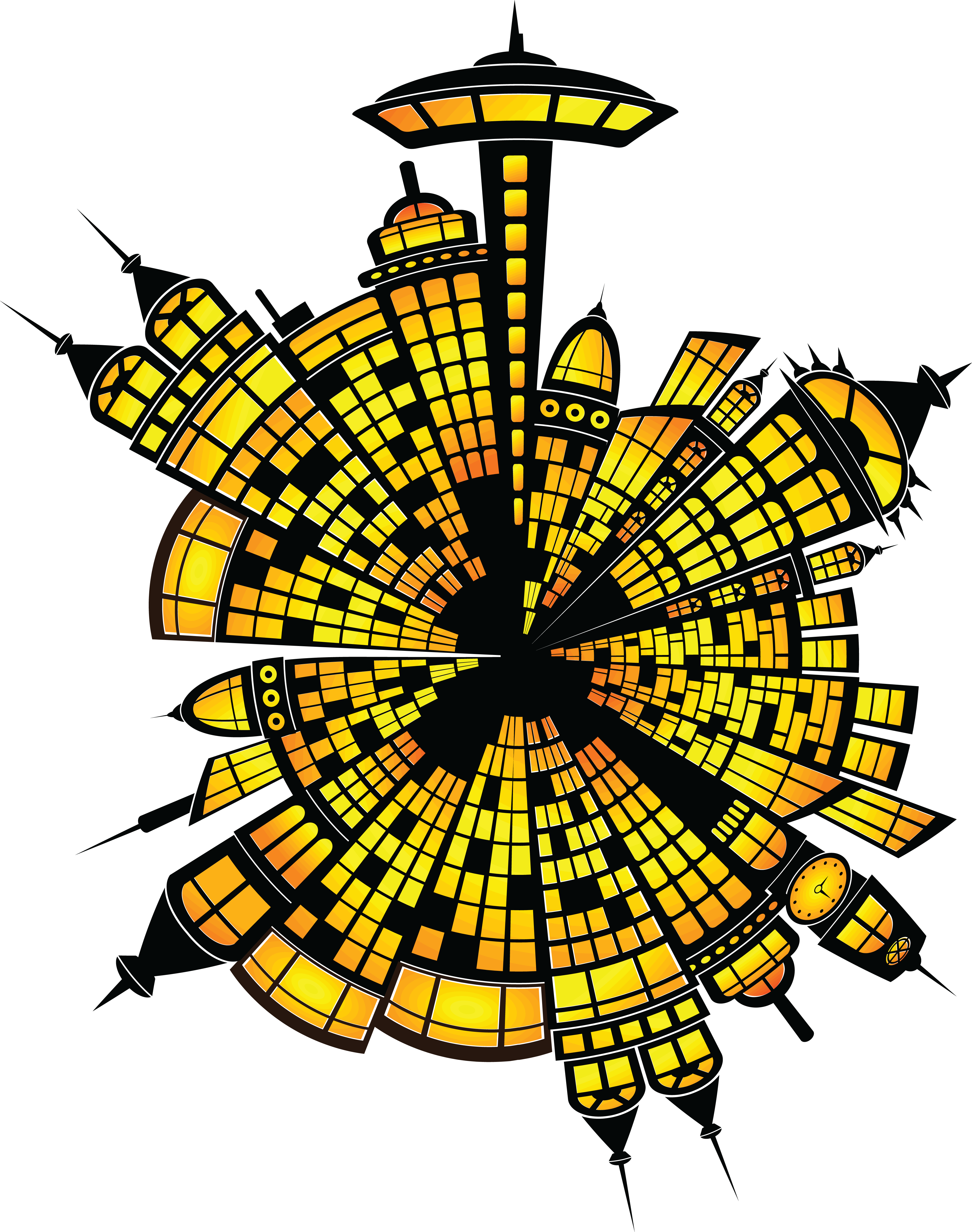 Free Clipart Of A Glowing City Radial - Cafepress ! Samsung Galaxy S8 Plus Case (4000x5071)