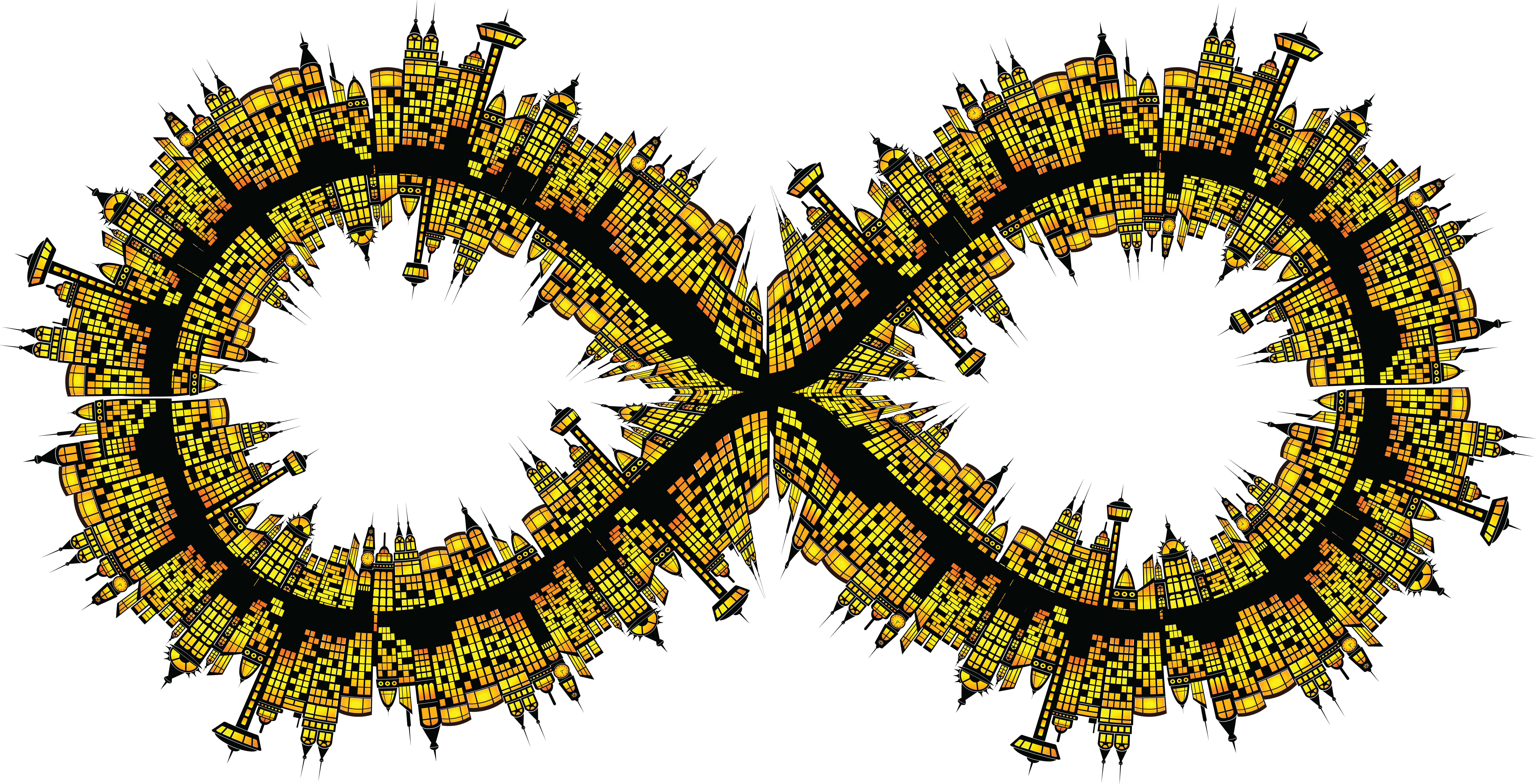 Free Clipart Of A Glowing City Infinity Symbol - Cafepress ! Samsung Galaxy S8 Case (8000x4086)