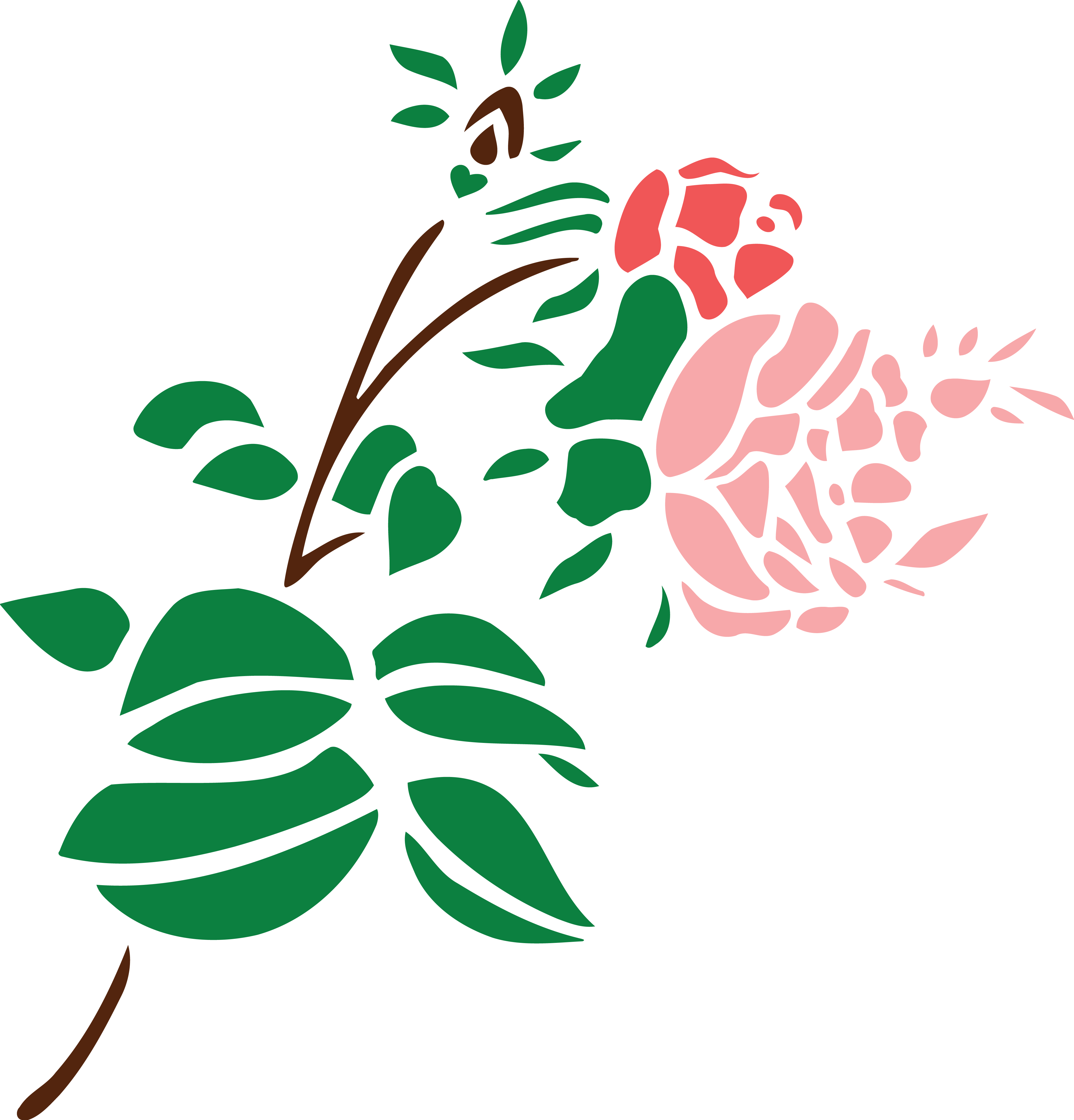 Free Clipart Of A Stem Of Roses - Portable Network Graphics (4000x4173)