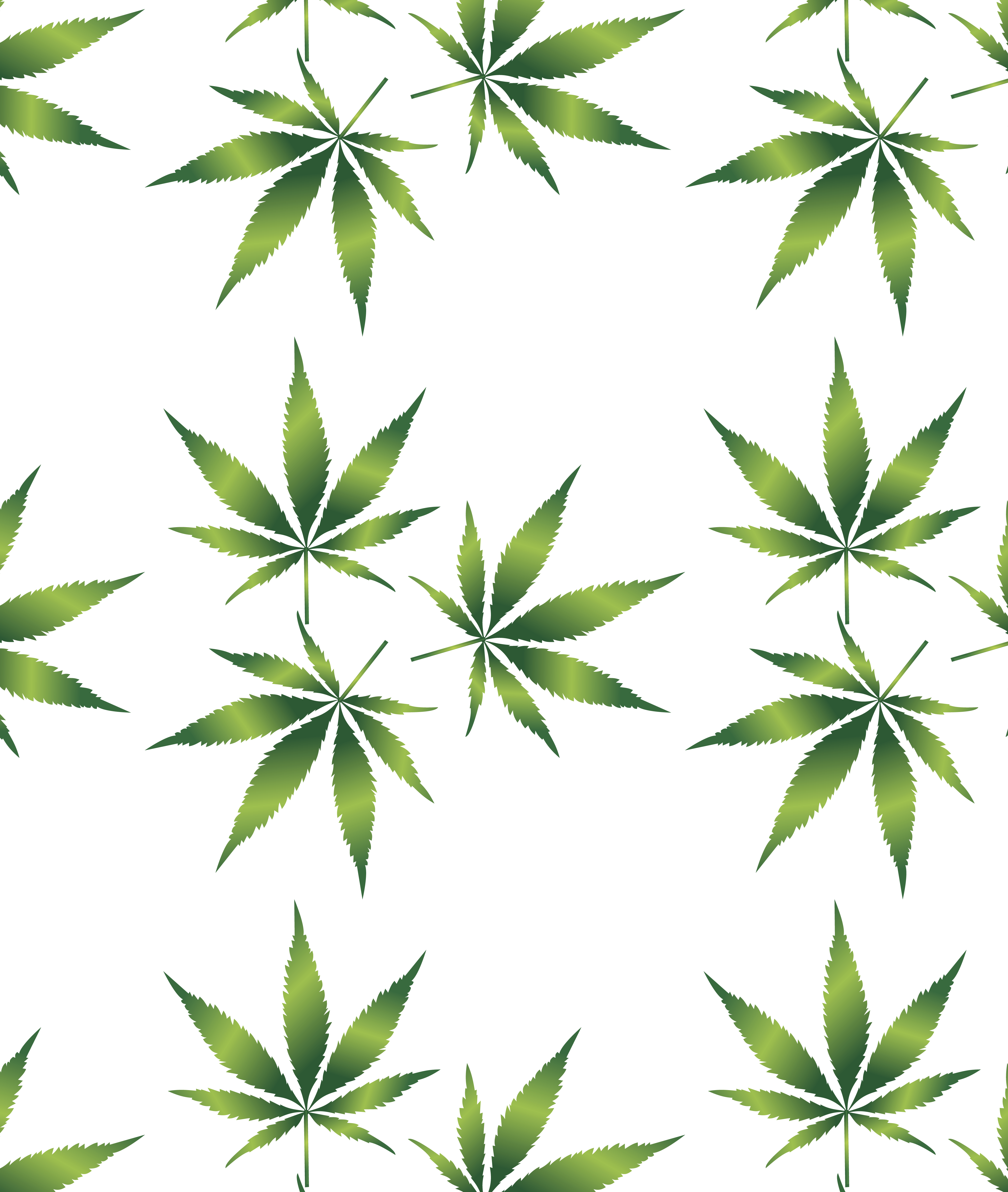 Free Clipart Of A Cannabis Leaf Pattern - Thc Molecular Structure And Cannabis Leaf - 2-sided (4000x4726)