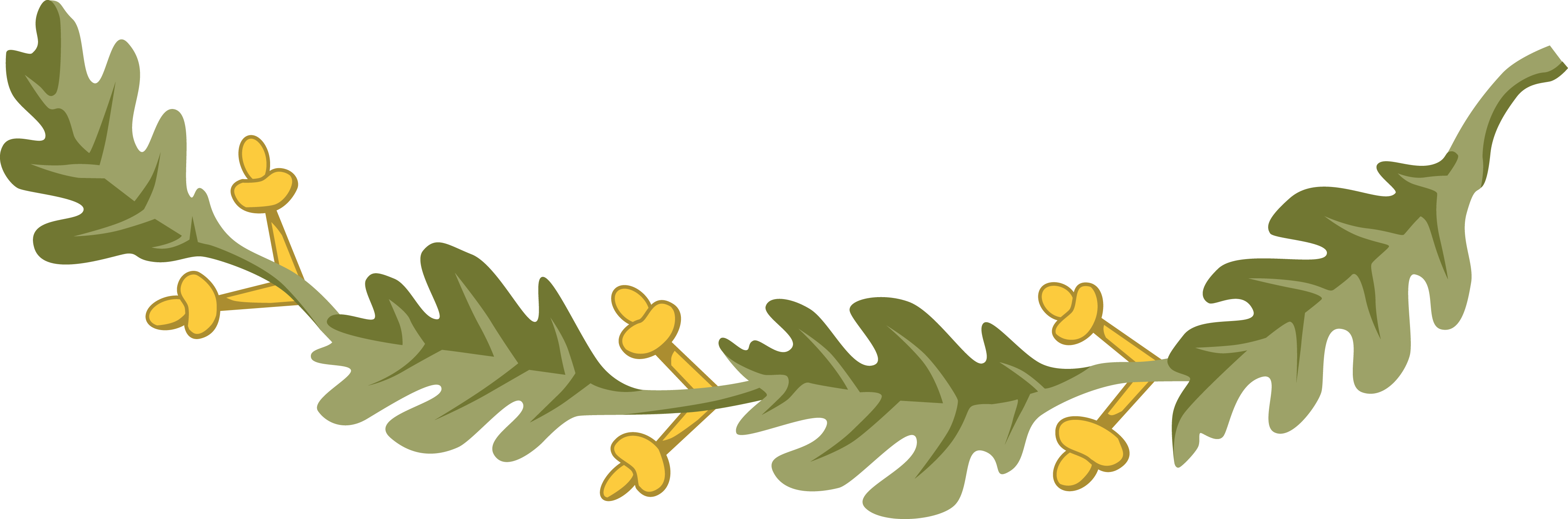 Free Clipart Of A Design Element Of Oak Leaves - Coat Of Arms Of Mexico (4000x1324)