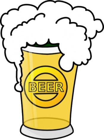 My Beer Seems To Have Plenty Of Fizz When Poured Into - Beer Clipart (350x471)