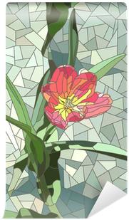 Vector Illustration Of Flowers Red Tulip - Illustration (400x400)