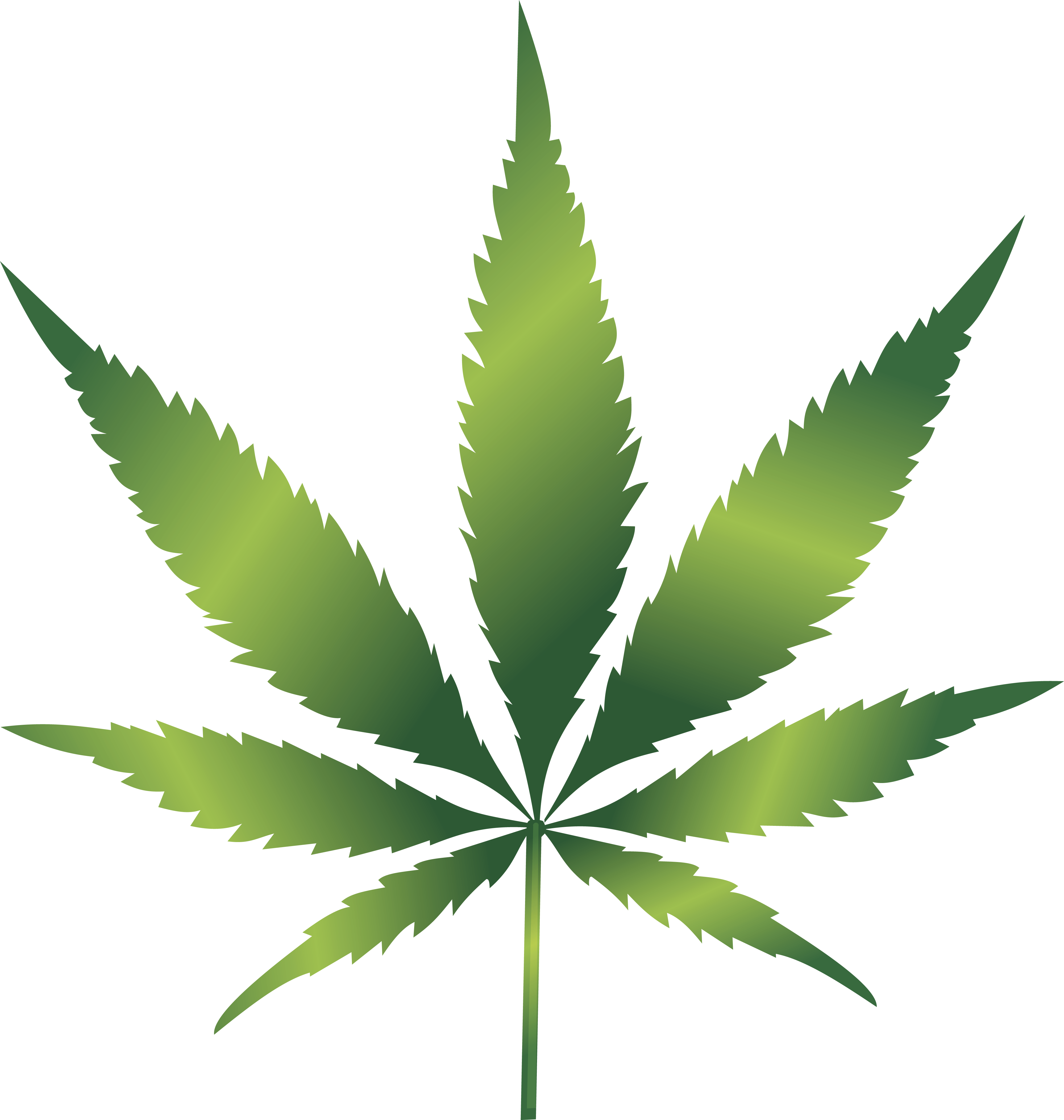Free Clipart Of A Cannabis Leaf - Cannabis Leaf (4000x4211)