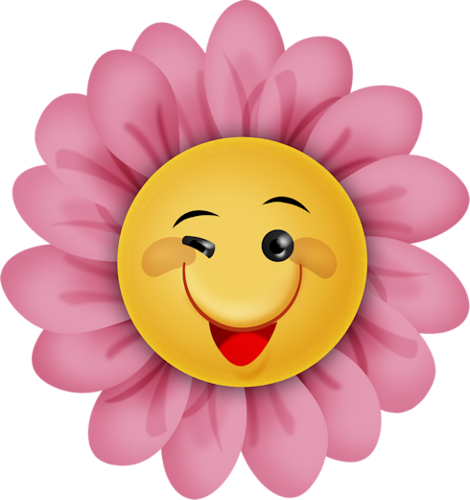 Мне Нравится Альбом «скрап Наборы / Fantasy Moments - Smiley Face Flower Clipart (470x500)