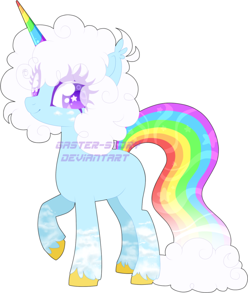 [closed] Normal Rainbow Unicorn Adopt By Gaster-story - Adoption (822x971)