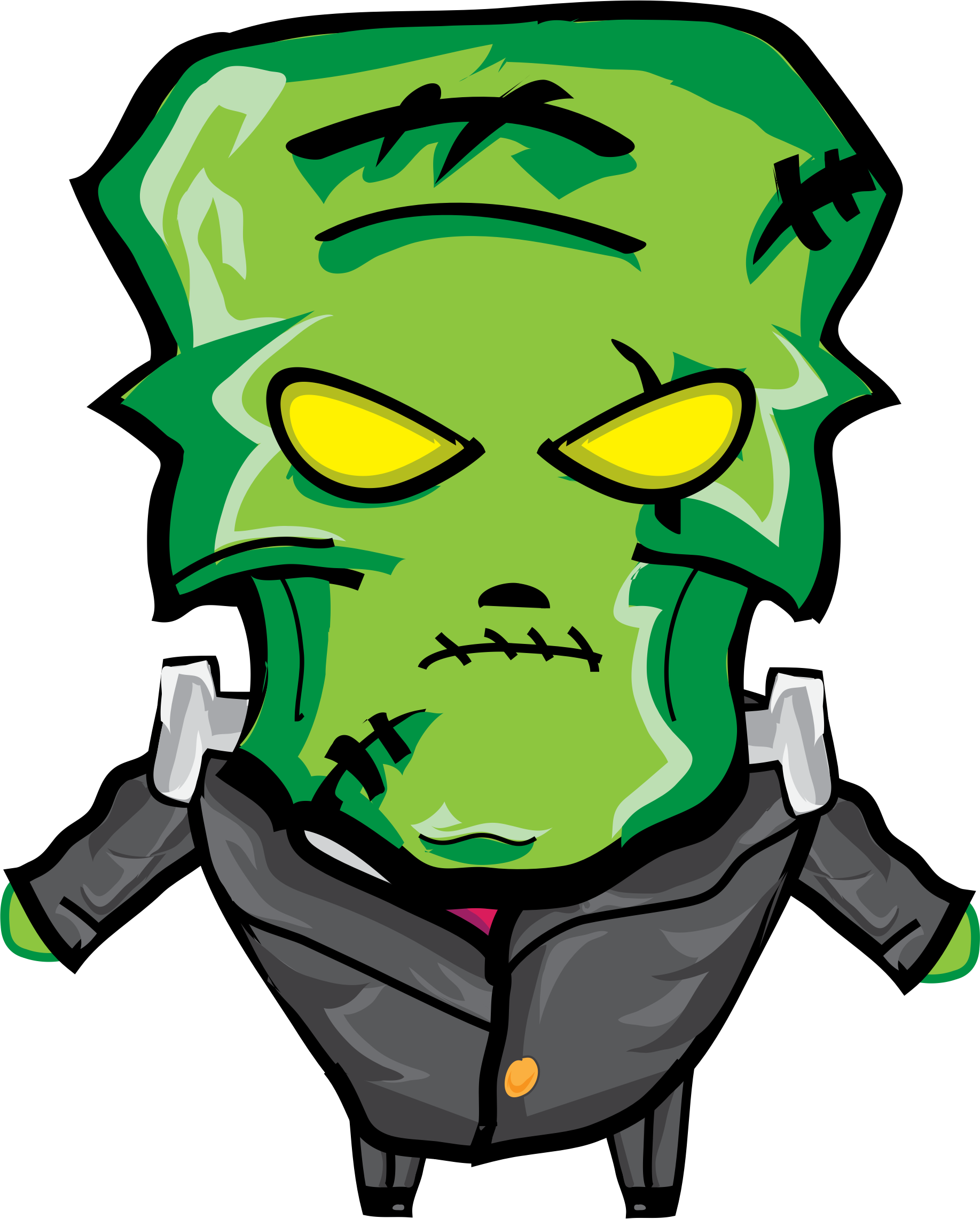 Frankenstein Cartoon Images 1, Buy Clip Art - Персонаж Для Игры Png (1835x2283)