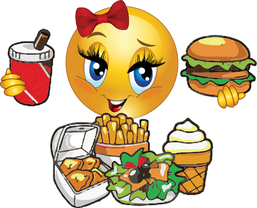 Hungry Face Related Keywords Clip Art - Smileys Essen (512x415)