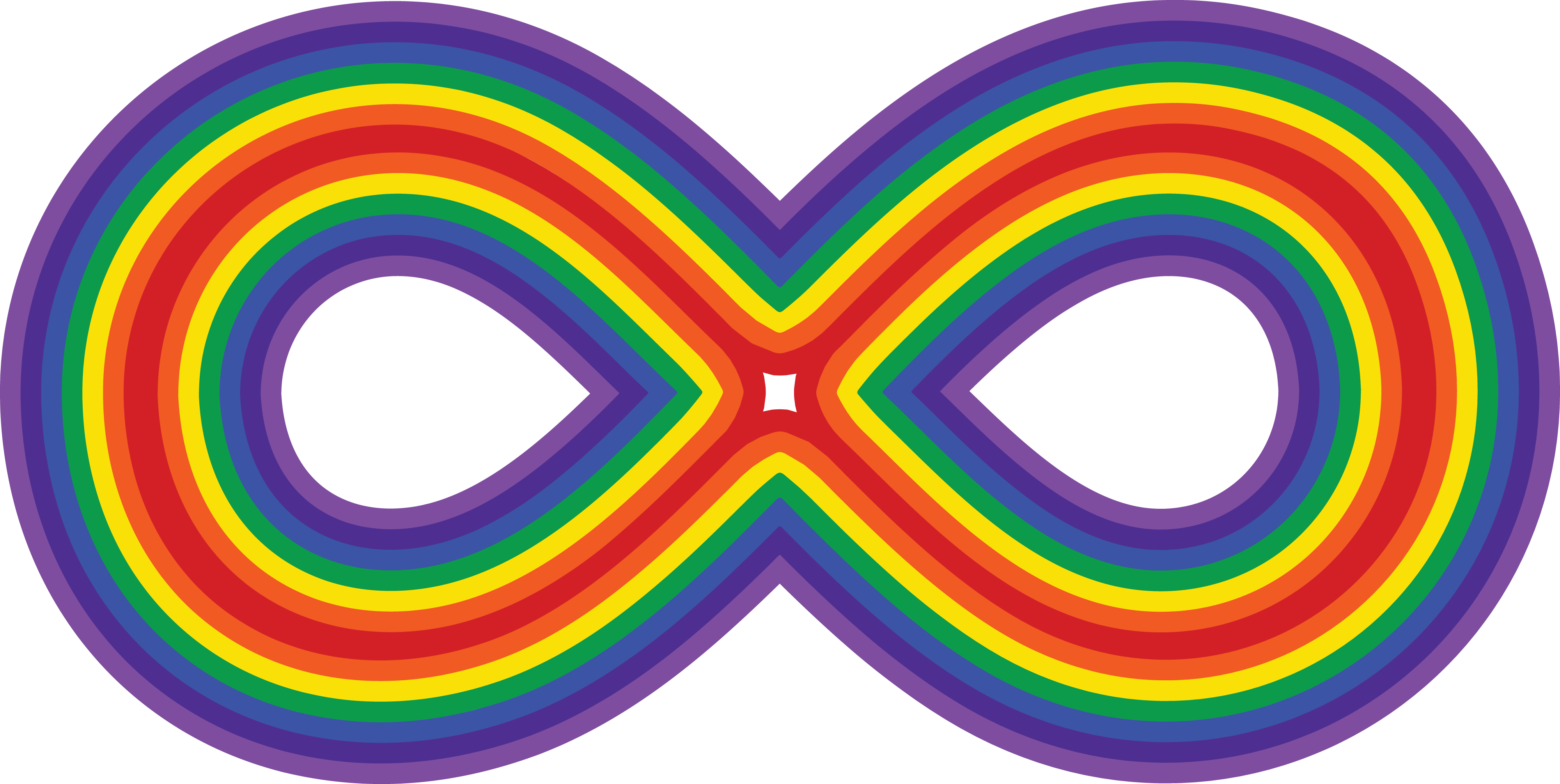 Free Clipart Of A Rainbow Infinity Symbol - Rainbow Infinity (4000x2011)