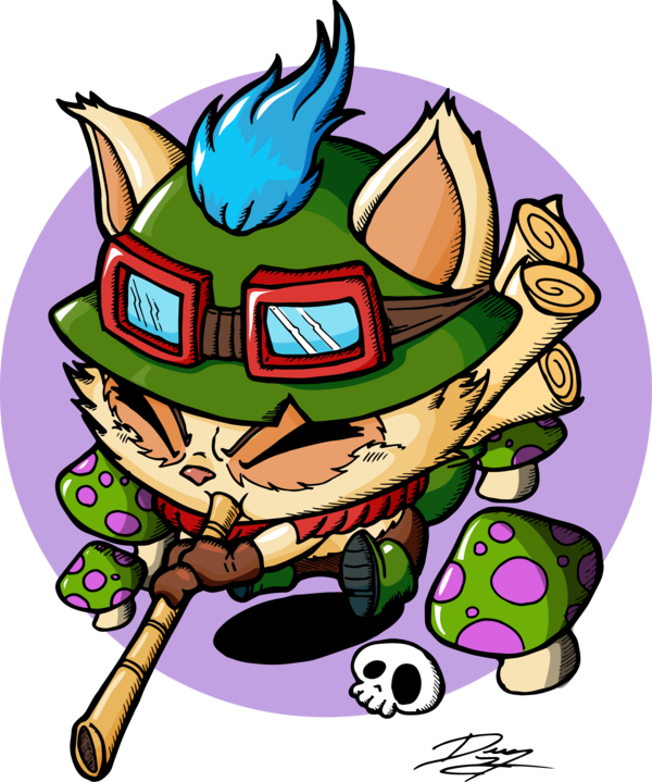 Teemo By Kraus-illustration - Cartoon (600x719)