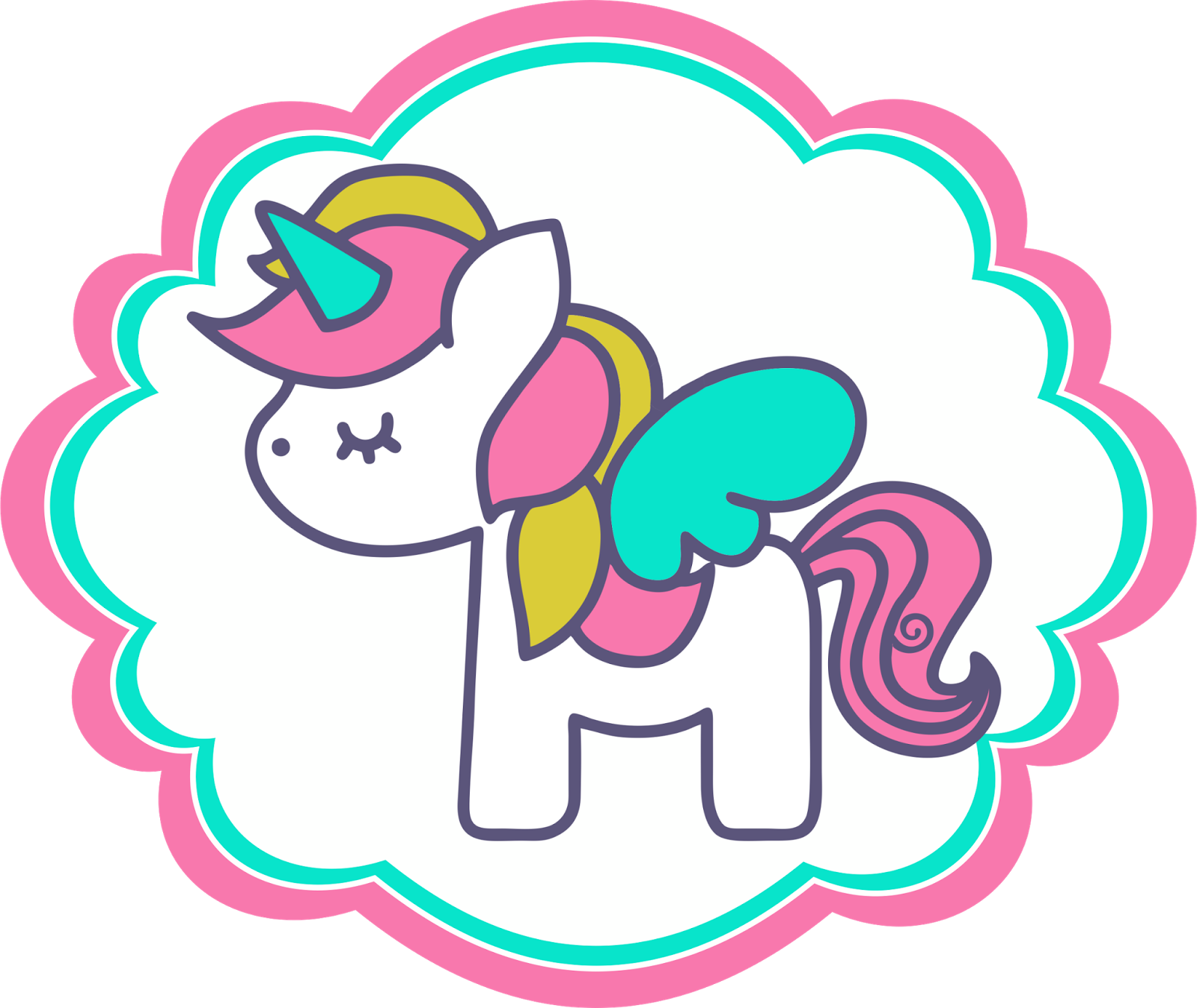 Clipart De Unicornios Para Scrapbook - Kawaii Unicorn Png (1600x1348)