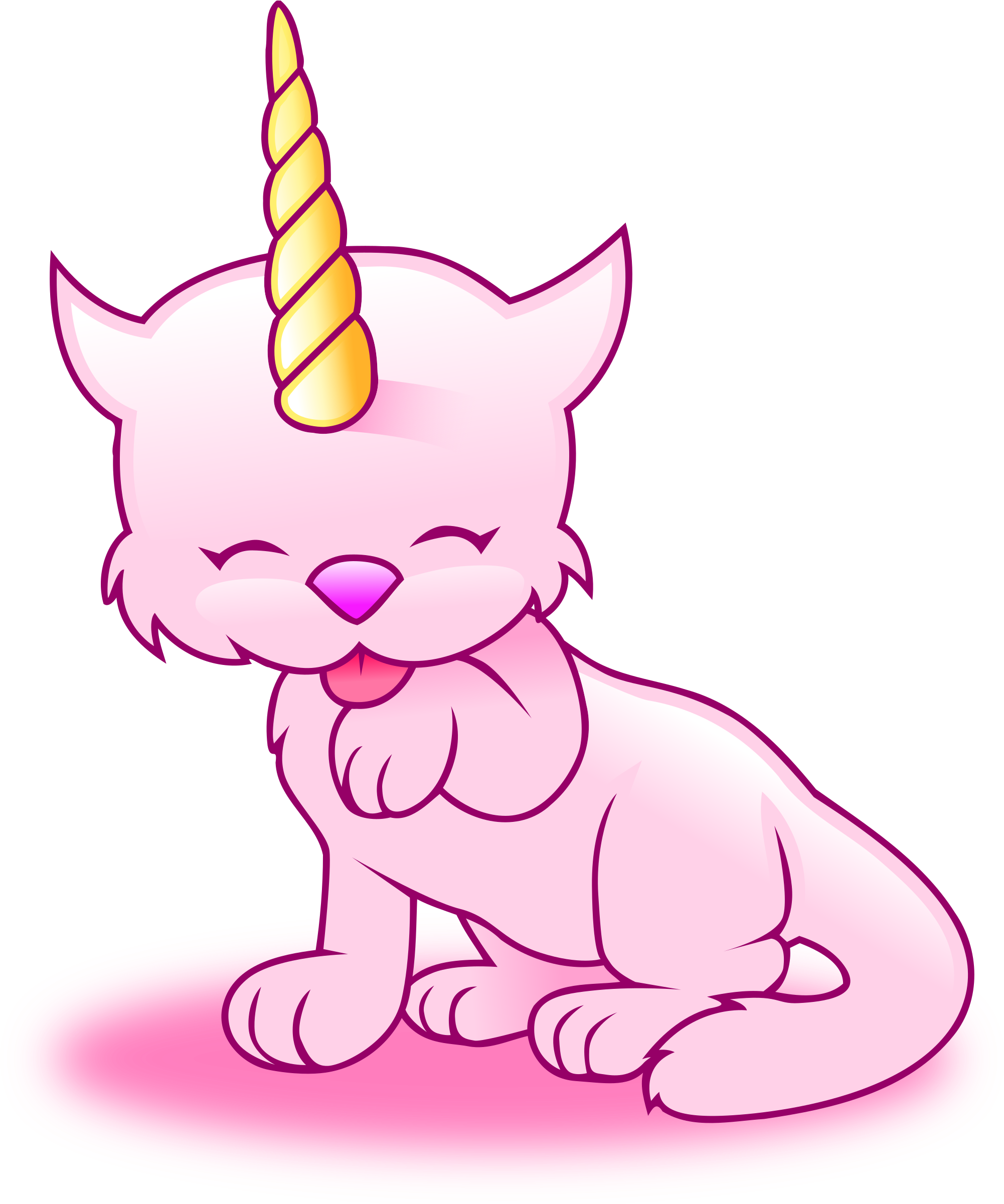 Russian Blue Pink Cat Kitten Unicorn Clip Art - Russian Blue Pink Cat Kitten Unicorn Clip Art (2013x2400)