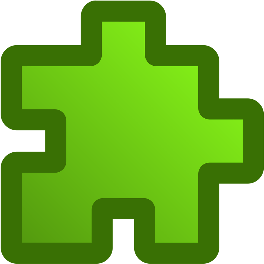 Illustration Of A Green Puzzle Piece - Green (958x958)