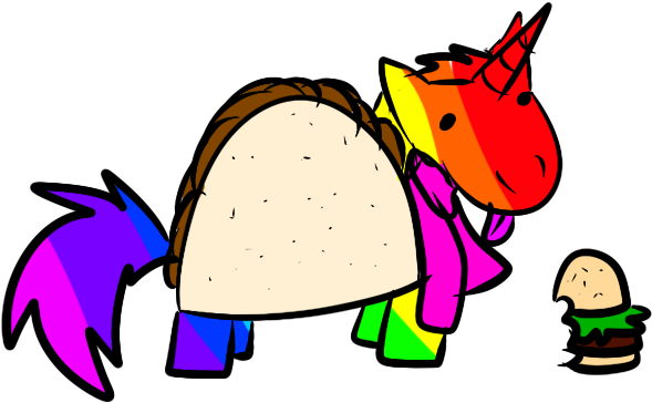 Taco Unicorn By Tylotylo - Unicorn Eating A Taco (700x700)