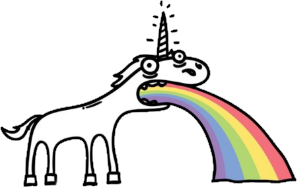 Report Abuse - Unicorn Barfing A Rainbow Gif (720x434)