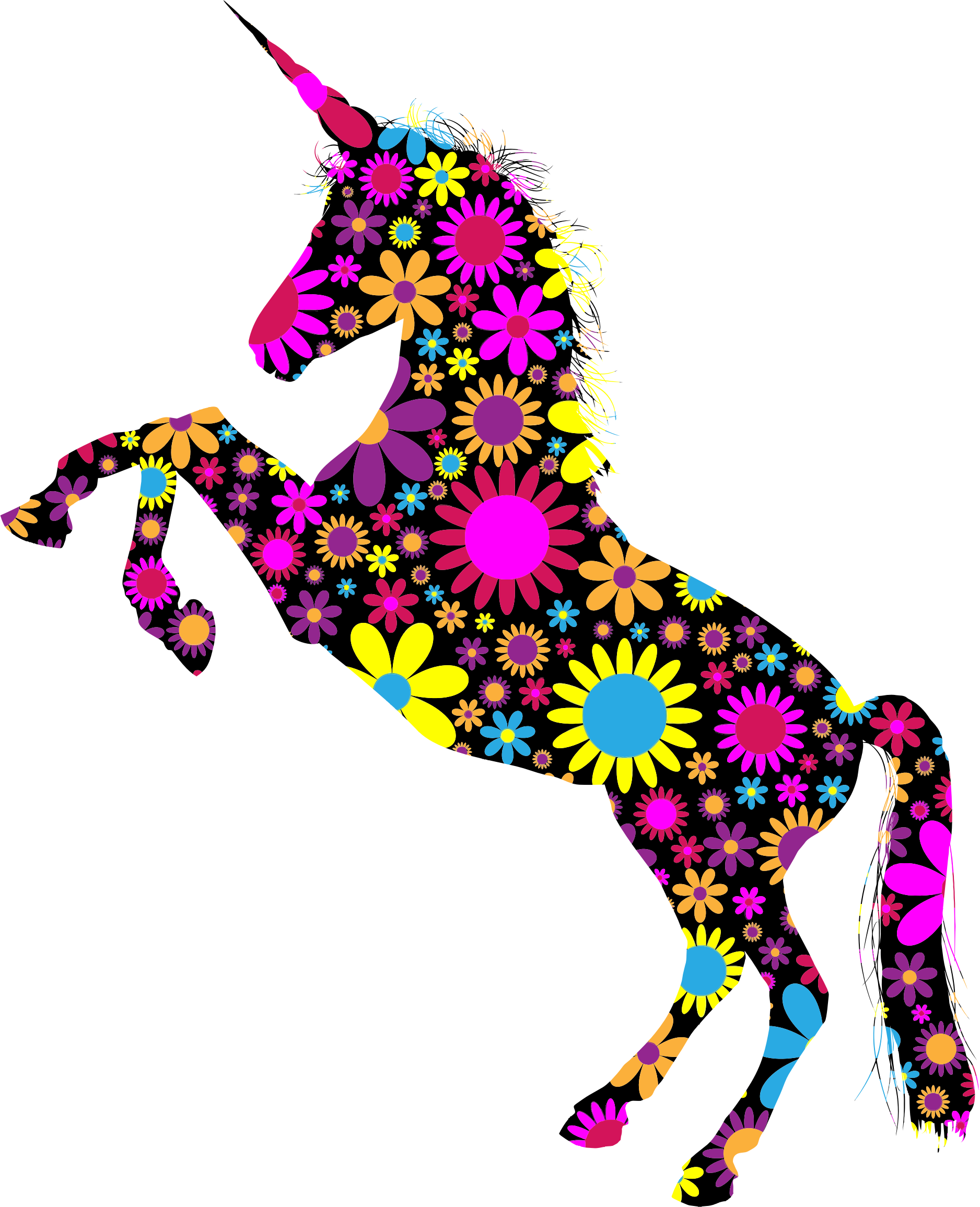 Unicorn Silhouette Png - Unicorn Png (1876x2310)
