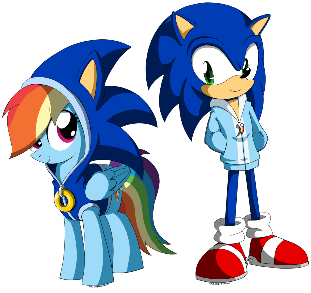 Sonic And Rainbow Dash - Rainbow Dash (1089x1024)