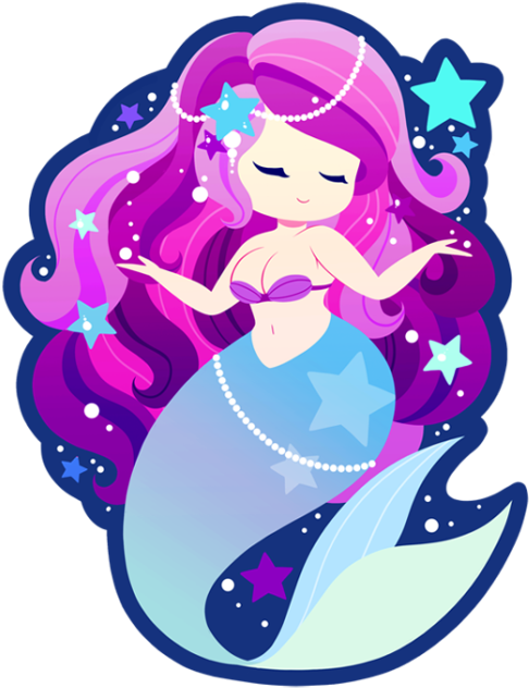 Unicorns - Mermaid Chibi Png (540x685)
