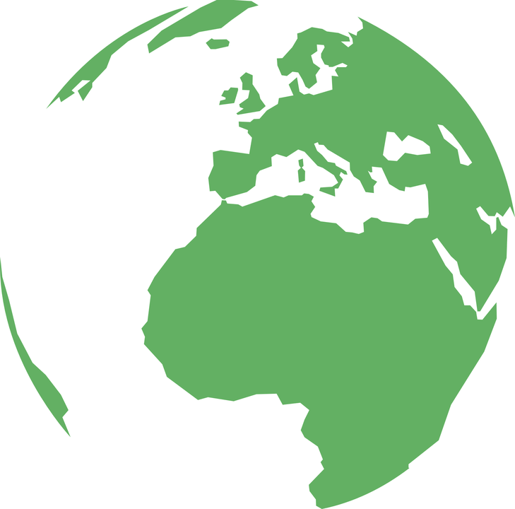 Planet Earth Clipart Animated Globe - Round World Map Png (729x720)