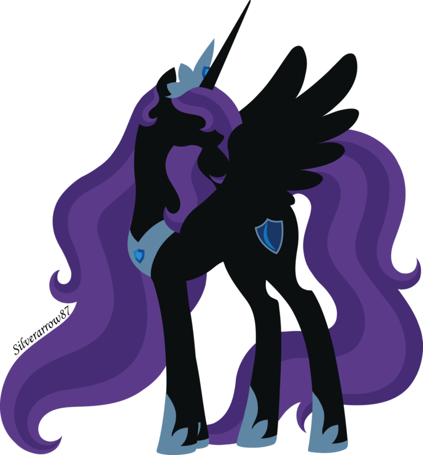 Princess Nyx Silhouette By Silverarrow87 - Nyx Mlp Grown Up (862x926)