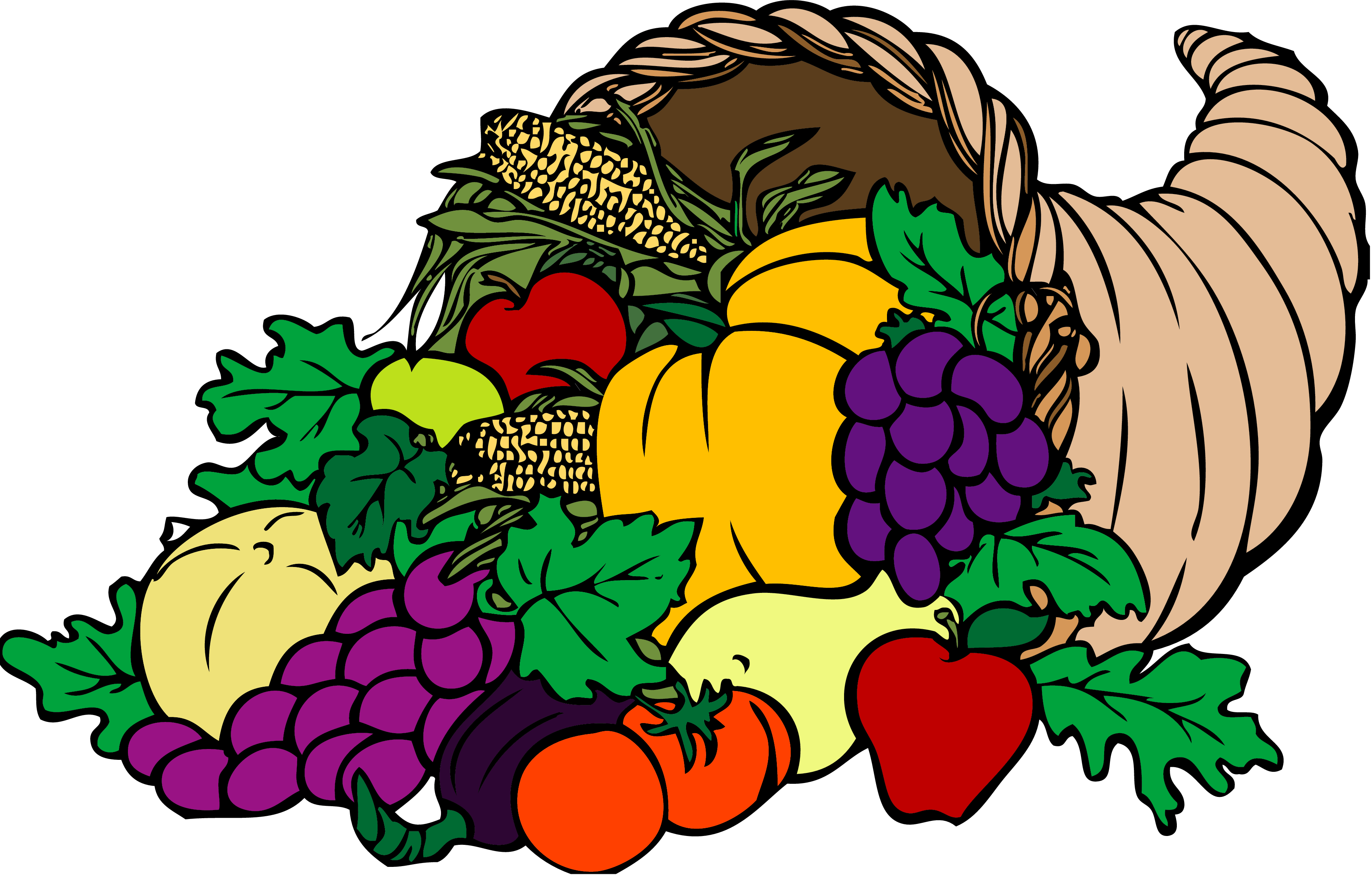 Cornucopia Clip Art Free Clipart Images - Fruit Of The Loom Logo Cornucopia (3550x2264)
