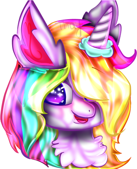 Rainbow Unicorn By Kittyanimations3560 - Illustration (555x555)