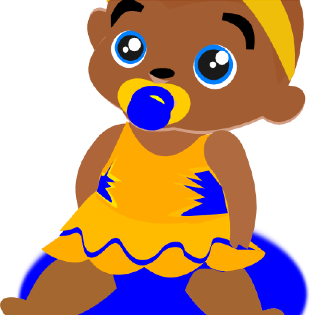 Black Baby Clipart Blue Yellow Ba Clip Art At Clker - Clip Art (1024x1024)