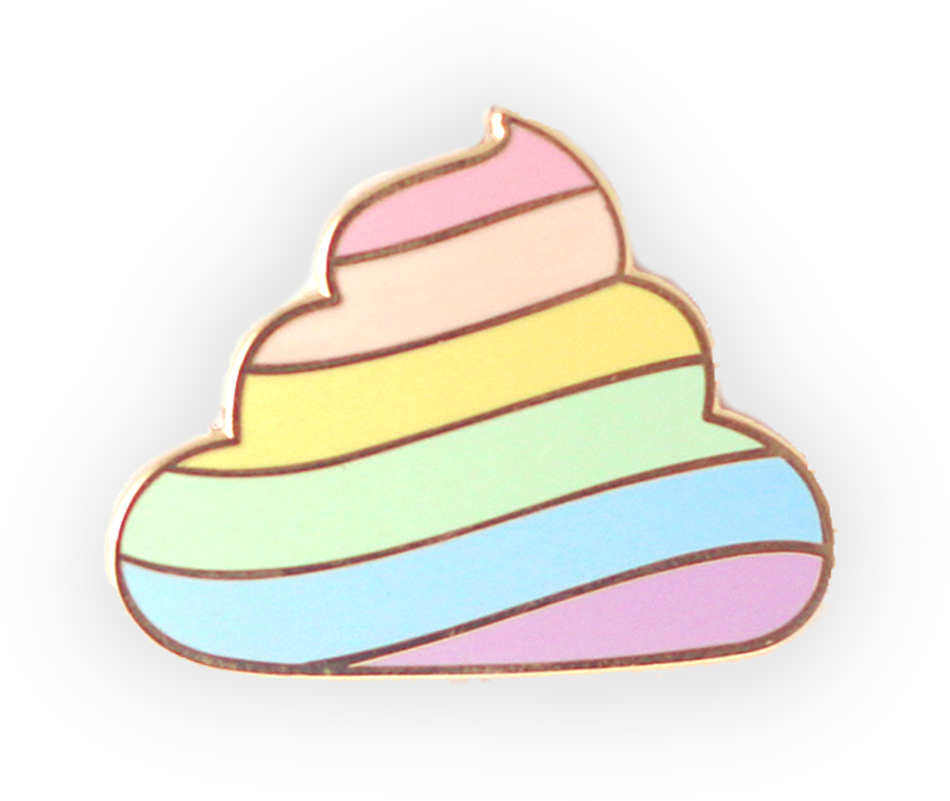 Rainbow Unicorn Poop Hard Enamel Pin - Unicorn Poop Clipart (2187x1728)
