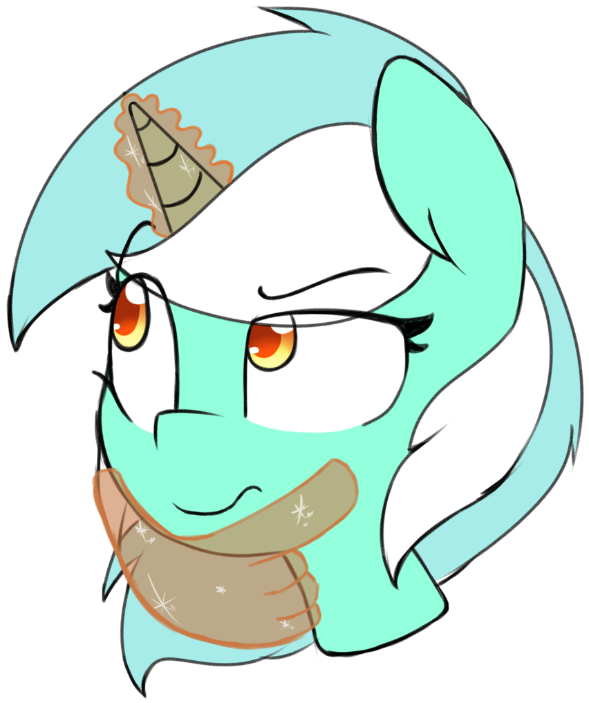 9volt, Bust, Colored Pupils, Emoji, Hand, Lyra Heartstrings, - Cartoon (875x1024)