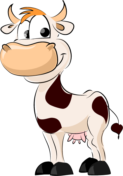 Country Cow Cliparts - Clipart Vache (421x600)