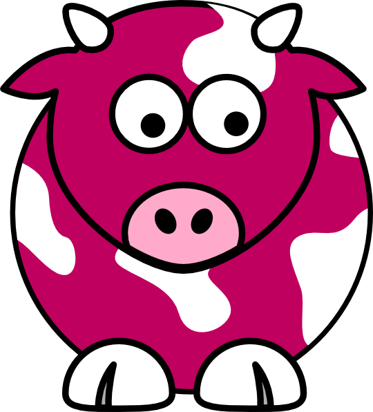 Coral Cow Clip Art At Clker - Purple Cow: Transform Your Business By Being Remarkable (540x596)