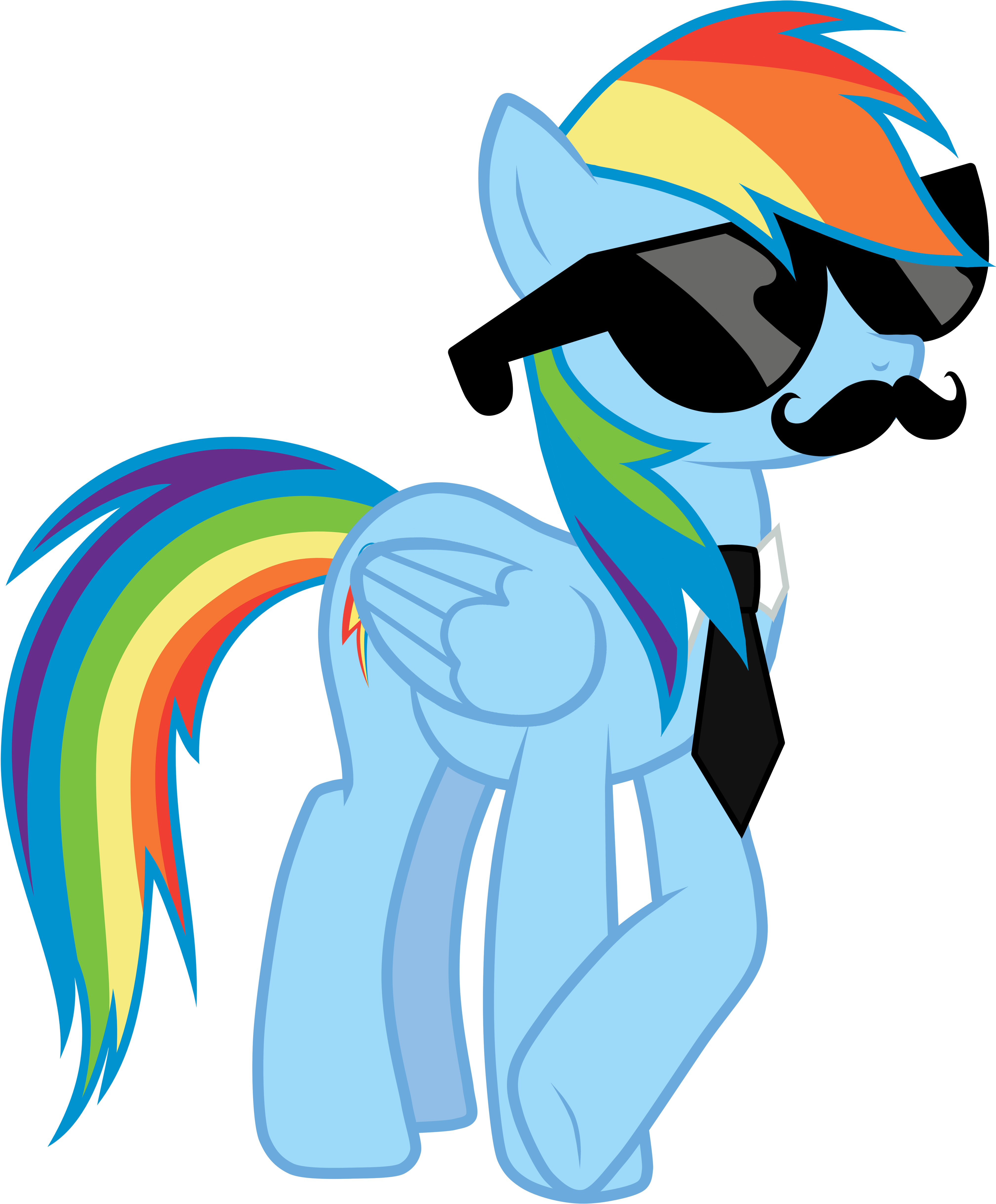Mustache By Jennieoo - My Little Pony With A Moustache (4095x5000)