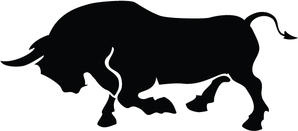 Pit Bull Cattle Clip Art - Bull Silhouette (600x600)