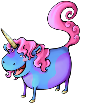 Unicorn Clipart Transparent Background - Unicorn With Transparent Background (338x358)