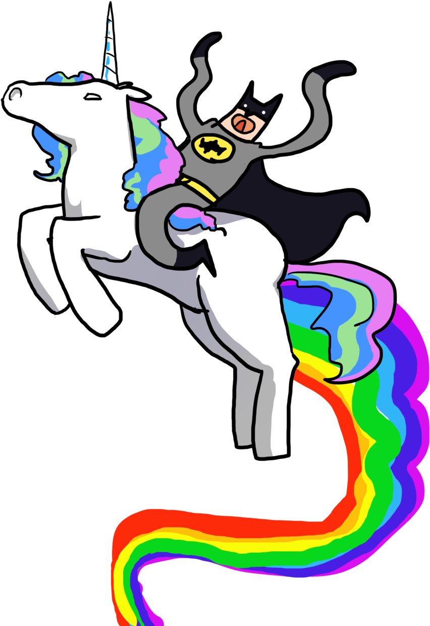Batman On A Unicorn By Xdinky - Batman On A Unicorn (1024x1325)