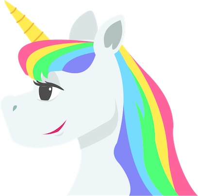 Unicorn Stickers Pack Messages Sticker-0 - Cartoon (408x402)