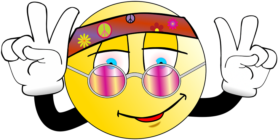 Smiley Flower Cliparts 17, Buy Clip Art - Hippy Emoji (960x576)