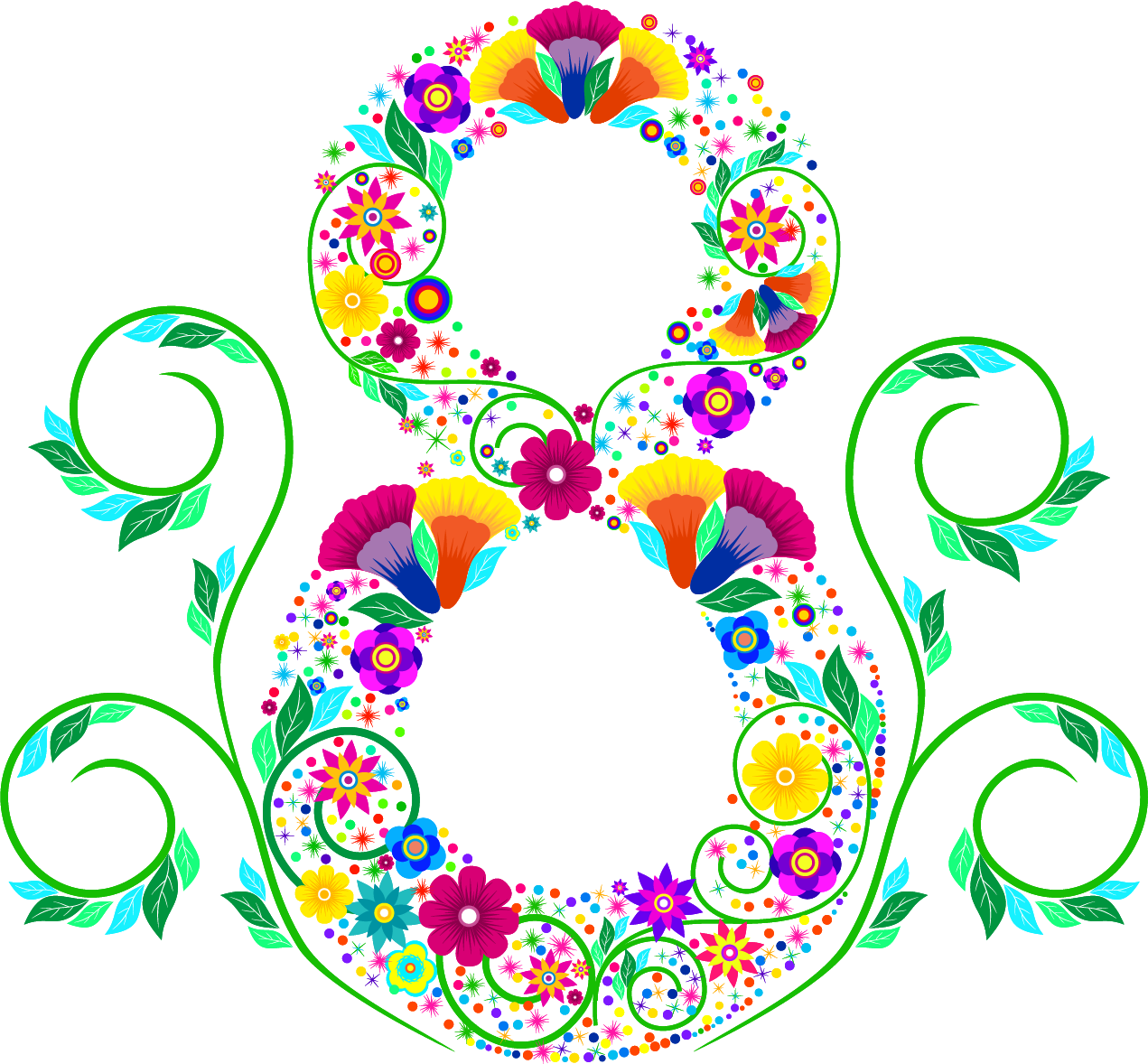 8 March Png Elements - Silueta Dia De La Mujer (1271x1178)