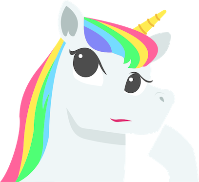Unicorn Stickers Pack Messages Sticker-9 - Cartoon (408x373)