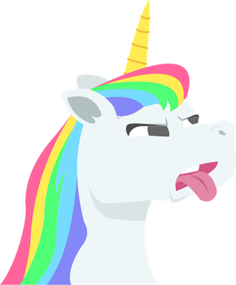 Unicorn Stickers Pack Messages Sticker-7 - Illustration (338x408)