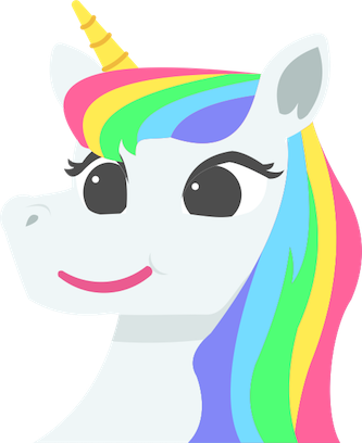 Unicorn Stickers Pack Messages Sticker-1 - Cartoon (333x408)