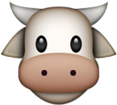 Download All Profile Icon Emojis Or Download An Individual - Emoji Cows (400x400)