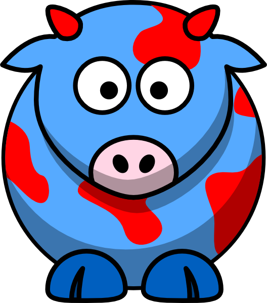 Draw Cartoon Cow (528x598)